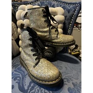 Dr Martens Farrah Gold Chunky Glitter Size 7/EU 38